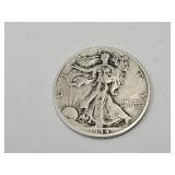 1944 D  Walking Liberty Silver Half Dollar Coin