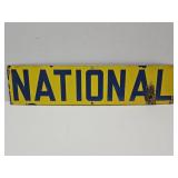 Porcelain Advertising NATIONAL TIRE Sign 29 x7'