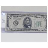 1934 D $5 No Motto Large FIVE