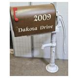 Antique Pitcher Pump with Large Mail Box
