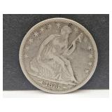 1873 Silver Seated Liberty Half Dollar Coin