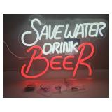 NEW Drink Beer LED Neon Sign 12" x 10"