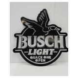 Metal BUSCH Light Bar Sign "QUACK ONE OPEN" 18"H
