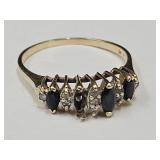 14k Gold Ring One Gem Missing  sz 9 See WT