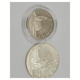 1986 S Elis Island SIlver Dollar Coin & Clad Half