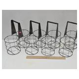 4  Metal Carriers Baskets are 5" w