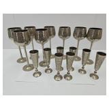 India Bar Ware Etched Stemware