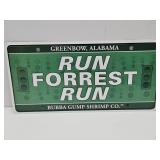 RUN FOREST RUN Car Plate