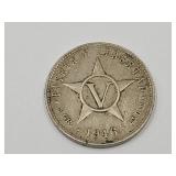 1946 Republica de Cuba 5 Cent Coin