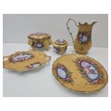 Vintage Edwardian Floral Ceramic DIsh Set