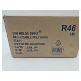1000 Reclosable Poly Bags 4" x6" x 2 Mil