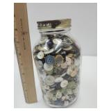 Half Gal Mason Jar with Vintage Buttons