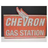 Newer CHERVRON GAS STATION Metal Sign 16" L