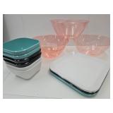 NICE Lot of Melamine PIcnic Ware & Lg. Bowls