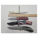 4 Assorted Pocket Knives