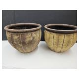 2 StoneWare  Flower Pot 10" Planters