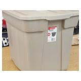 Rubbermaid 21 Gal Tan Storage Tote