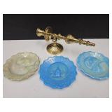 St. Clair Plates & Brass Candle HOlders