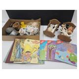 Doll & VTG Tupperware Toys with Childrens Books+