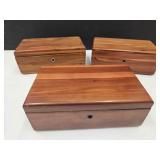 3 Cedar Boxes, New Castle & Unmarked
