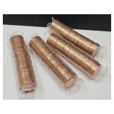 4 Rolls of Uncirculated Penny Coins 1993D