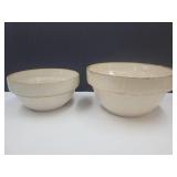 2 USA Pottery Crock USA Bowl  110 - 12.5" w