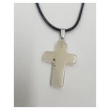 Quartz Cross on Necklace