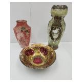 Vintage  Vaes & Goofus Glass Bowl