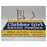 Vintage Clabber Girl Sign 36 x18'  & ADV Sign