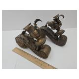 Heavy, Ornate Brass Wall Sconces