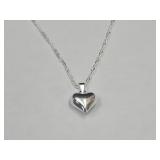New 925 Silver 18" Heart Necklace