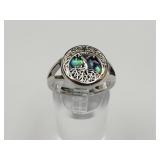 New 925 Silvber Tree Of Life Ring SZ 8