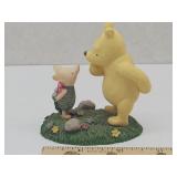 Winnie the Pooh & Piglet with Flowers
