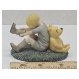 Winnie the Pooh Sitting with Little Girl