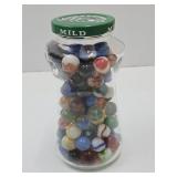 Jar with Approx 110 Marbles