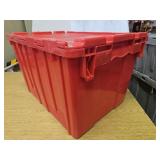 Red Scissor Lid Storage Tote
