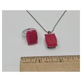 Sterling Silver Pink Onyx JTV JewelryRing SZ 5 &