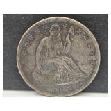 1862 S Seated Liberty Silver Half Dollar Coin