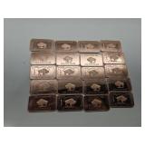 Twenty 1 Oz Premium Copper Bullion Bars 2 Designs