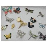 Costume Jewelry Butterfly Brooches / Pins Jade +