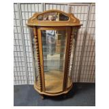Curio Cabinet   Curved Glass & Key 34 x 65