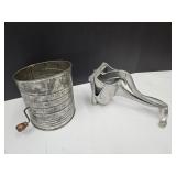 Primitive Sifter & Aluminum Juicer