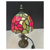 Small Stained Glass Dresser Lamp 11"h