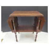 Side Table w Magazine Racks  11.5 x 22 x 22"h