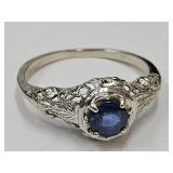 SZ 7.5 Unmarked Sterling Silver Ring