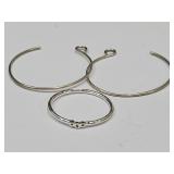 925 Silver Ring SZ & Earring Hoop Jackets