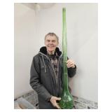 MCM 1974  Italian  Green Glass Wine Bottle 44" h