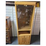 Cabinet on Wheels w Glass Doors 23x16.5x73