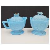 Antique Westmoreland  Blue  Cream & Sugar
