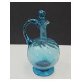 Beautiful Hand Blown  Decanter Pitcher w Stopper